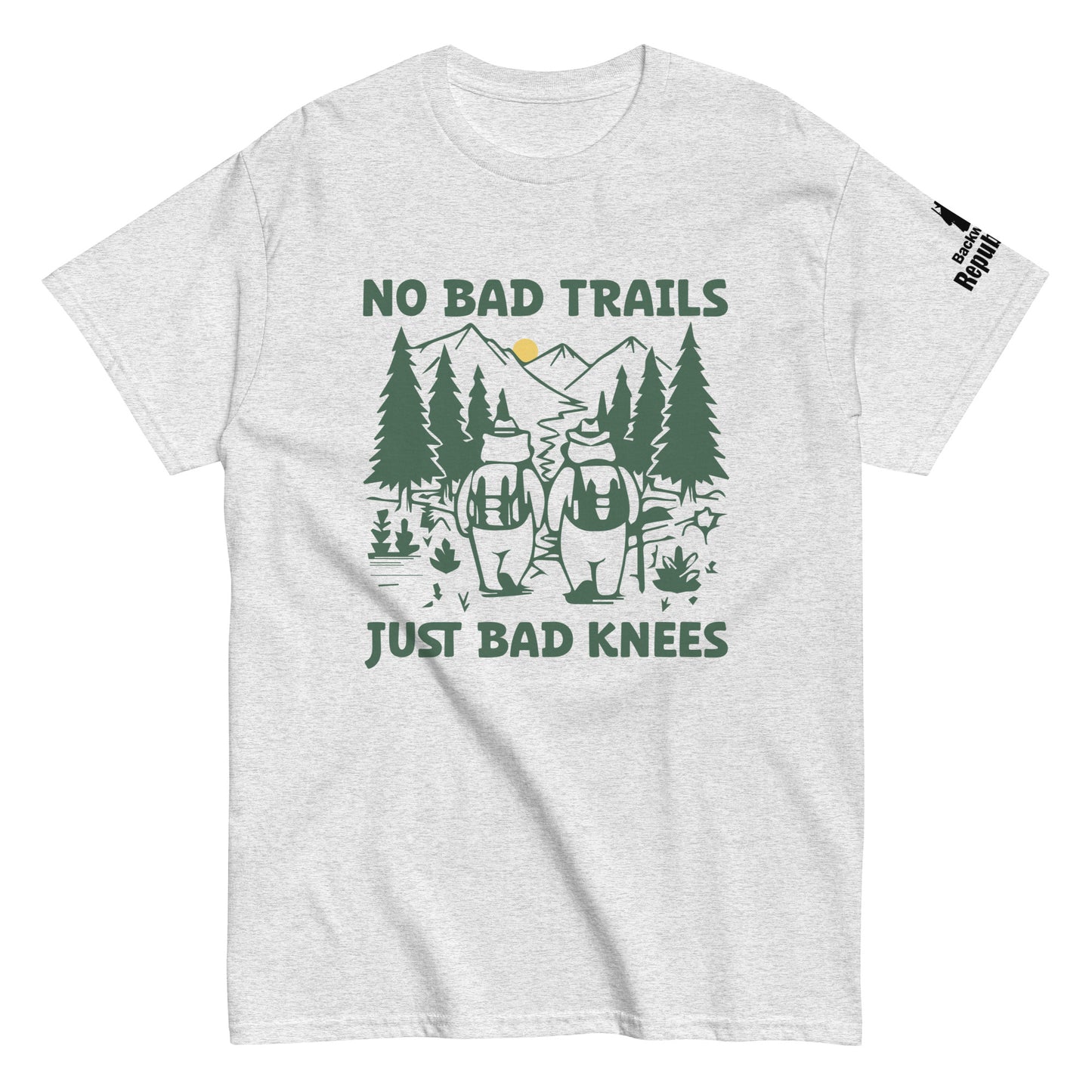 No Bad Trails Just Bad Knees | Funny Hiking Shirt | Camping Shirt | Trekking T Shirt | Retro Adventure Shirt | Hiking Trail Shirt