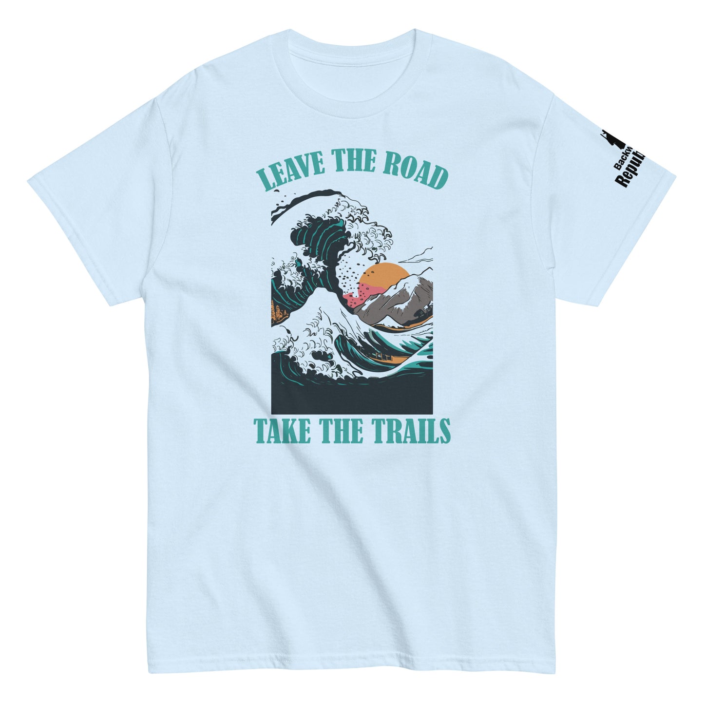 Leave the Road Take the Trails | Japanese Wave Tee | Camping Lover Gift | Scenic Outdoor Shirt | Adventure Awaits Shirt | Wanderlust Tee