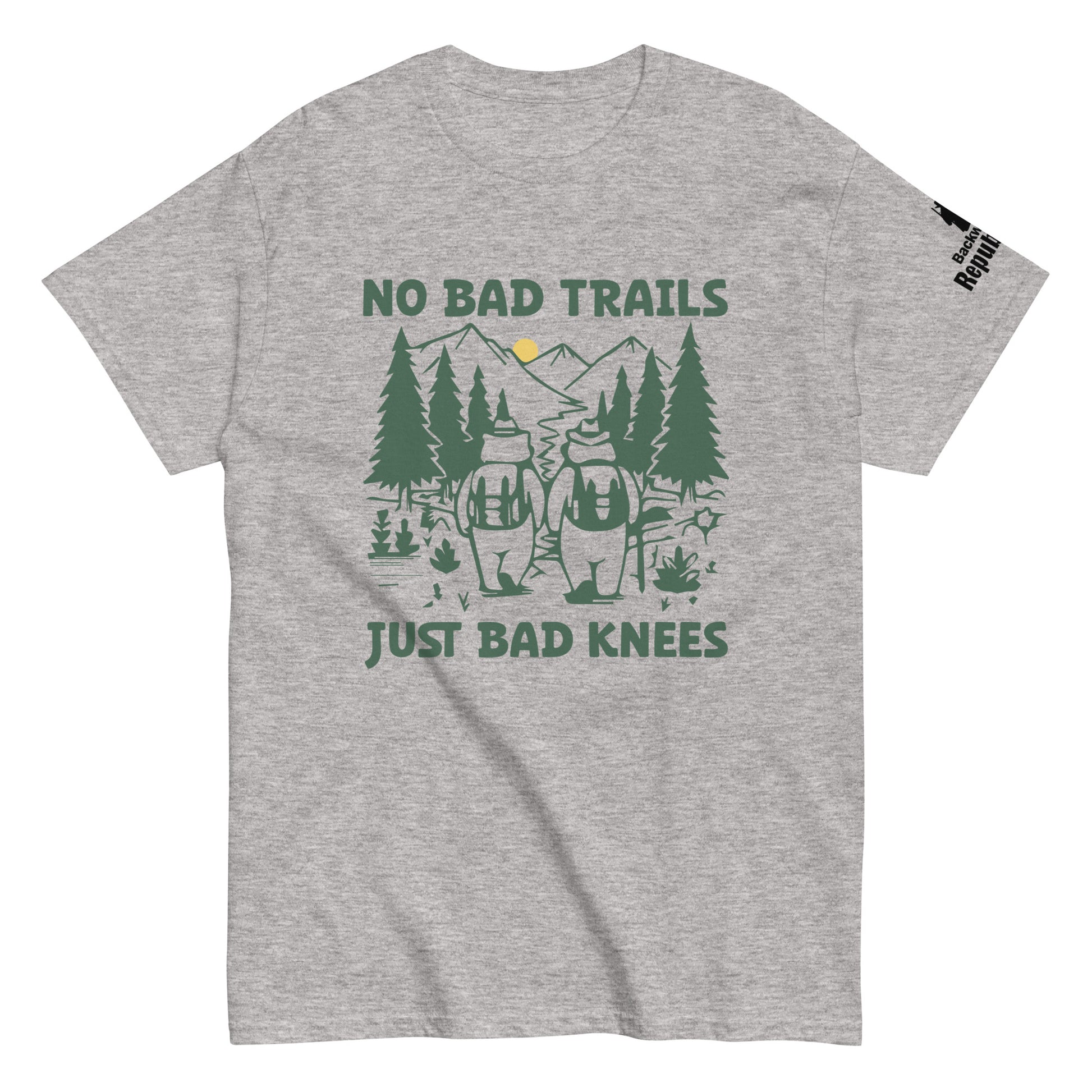 t shirts camping No Bad Trails Just Bad Knees | Funny Hiking Shirt | Camping Shirt